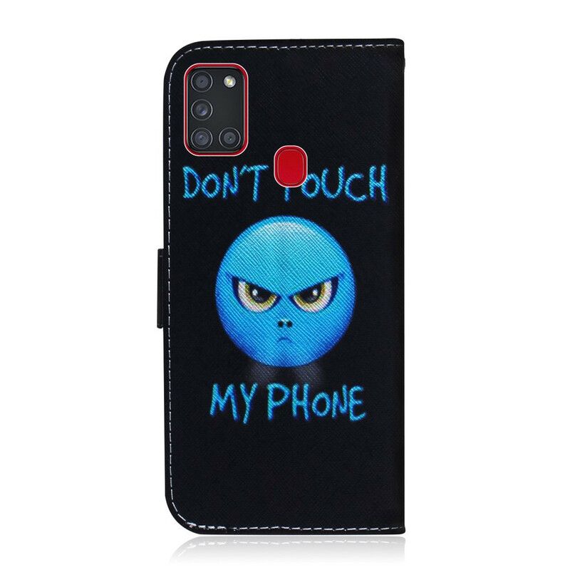 Flip Cover Samsung Galaxy A21s Emoji-telefon