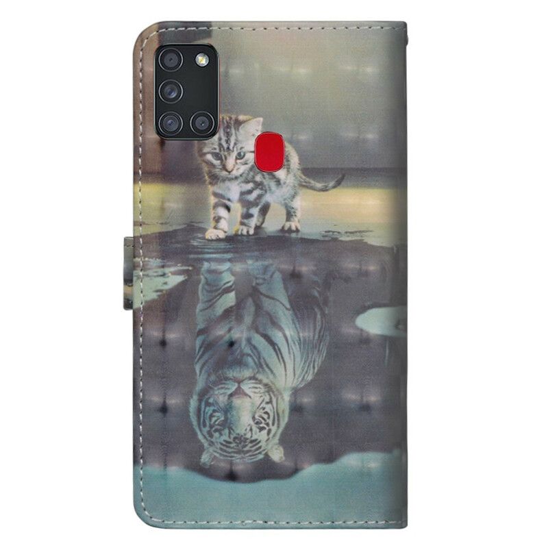 Flip Cover Samsung Galaxy A21s Ernest The Tiger