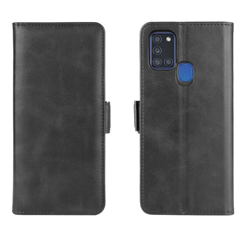 Flip Cover Samsung Galaxy A21s Læder Cover Dobbeltklap