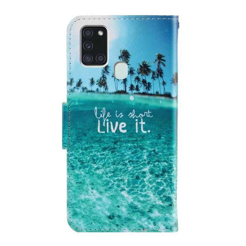 Flip Cover Samsung Galaxy A21s Med Snor Lev Det Strappy