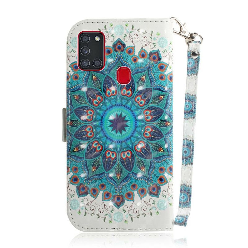 Flip Cover Samsung Galaxy A21s Med Snor Masterful Strappy Mandala