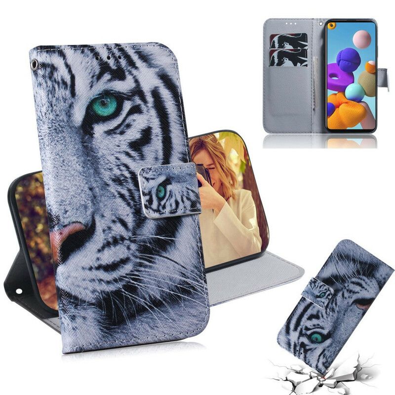 Flip Cover Samsung Galaxy A21s Tigeransigt