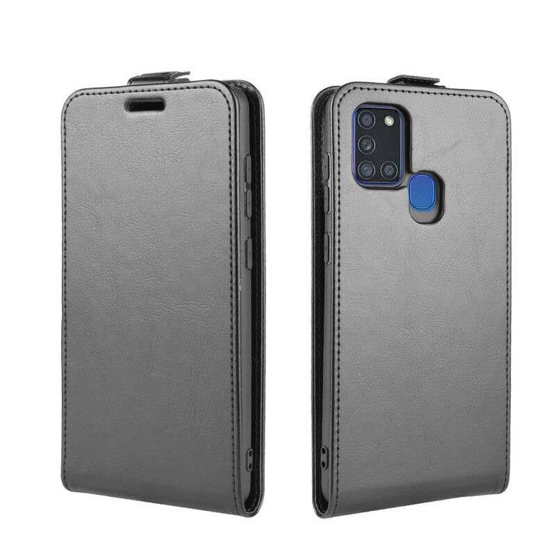 Læder Cover Samsung Galaxy A21s Flip Cover Foldbar Lædereffekt