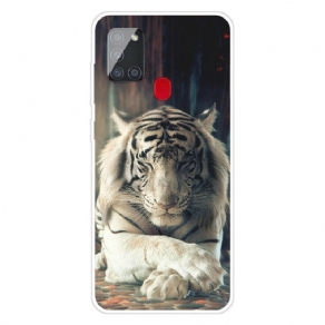 Mobilcover Samsung Galaxy A21s Fleksibel Tiger