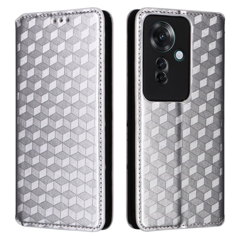 Flip Cover Oppo Reno 11f 5g Diamantmønster