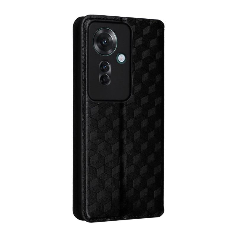 Flip Cover Oppo Reno 11f 5g Diamantmønster