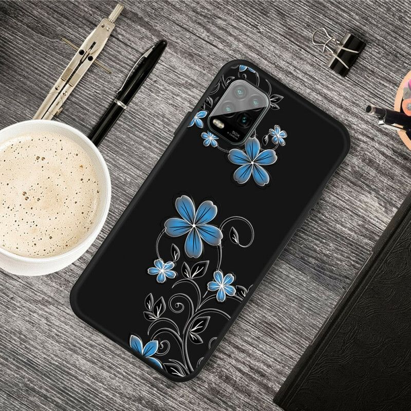 Cover Xiaomi Mi 10 Lite Blå Blomster