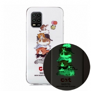 Cover Xiaomi Mi 10 Lite Fluorescerende Katte