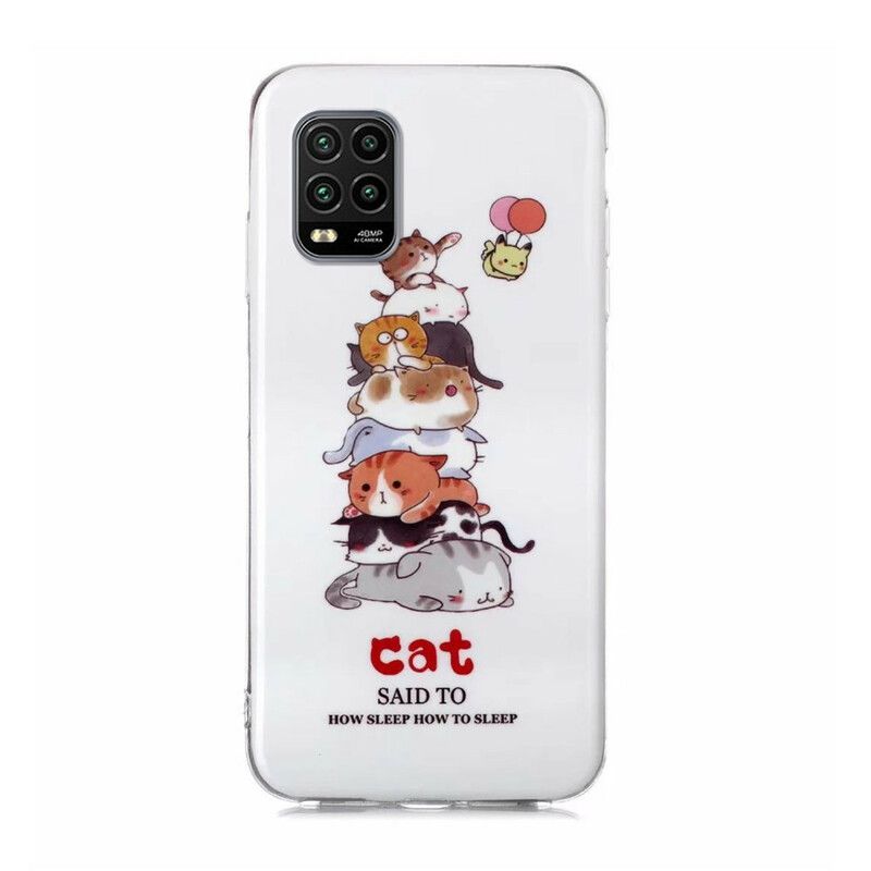 Cover Xiaomi Mi 10 Lite Fluorescerende Katte