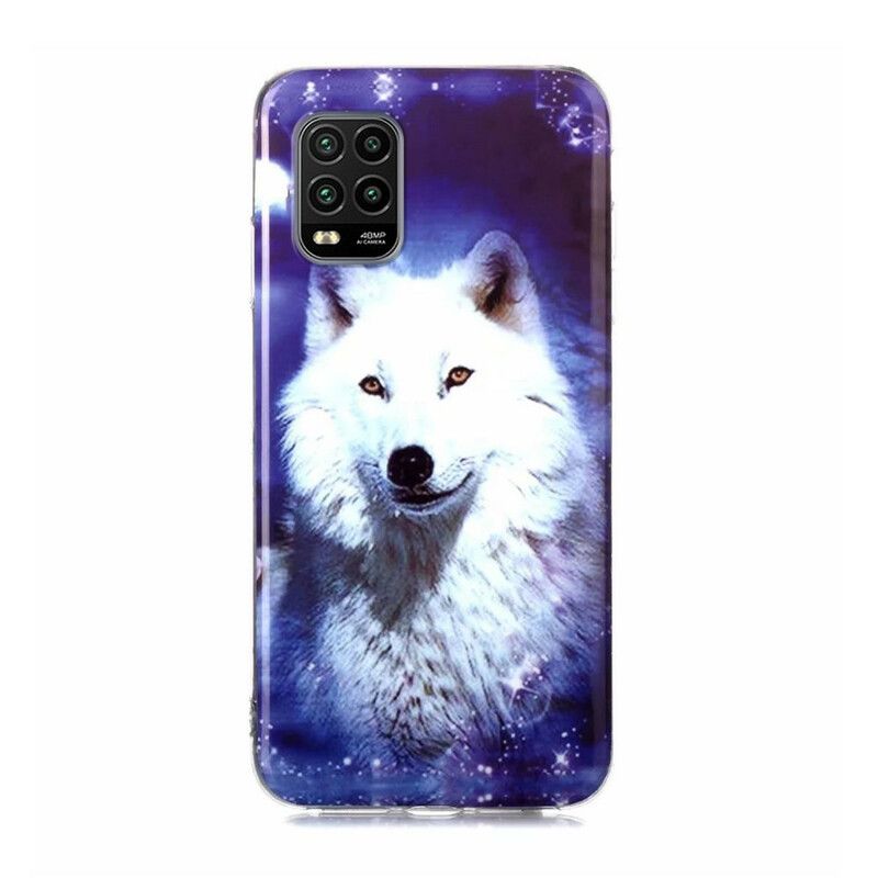 Cover Xiaomi Mi 10 Lite Fluorescerende Wolf Series