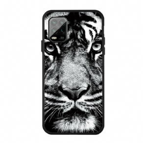 Cover Xiaomi Mi 10 Lite Sort Og Hvid Tiger