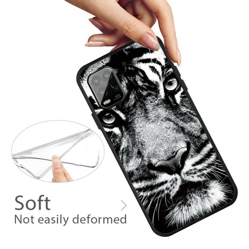 Cover Xiaomi Mi 10 Lite Sort Og Hvid Tiger