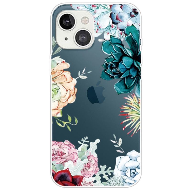 Cover iPhone 14 Plus Akvarelblomster