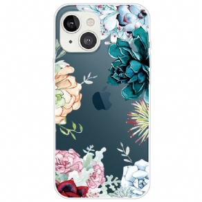 Cover iPhone 14 Plus Akvarelblomster