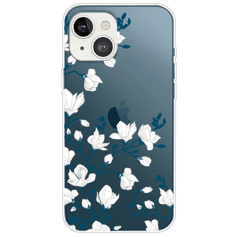 Cover iPhone 14 Plus Hvide Blomster