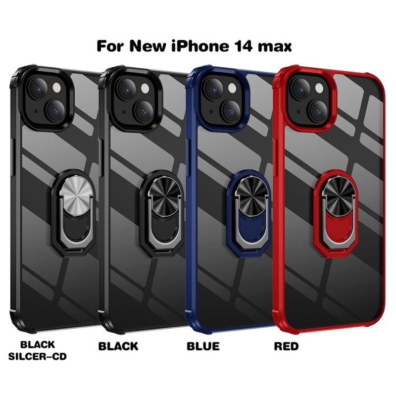 Cover iPhone 14 Plus Transparent Med Ring-support