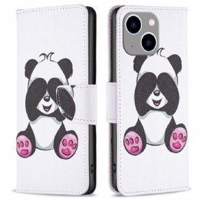 Flip Cover iPhone 14 Plus Panda Sjov