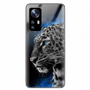 Cover Xiaomi 12 / 12X Feline Hoved Hærdet Glas