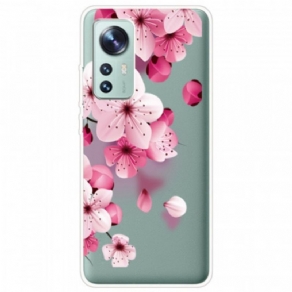 Cover Xiaomi 12 / 12X Små Lyserøde Blomster