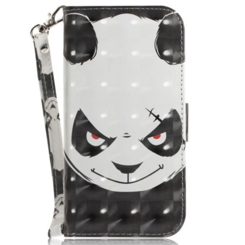 Flip Cover Xiaomi 12 / 12X Med Snor Vred Panda Med Snor