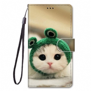 Læder Cover Xiaomi 12 / 12X Katte Med Snor