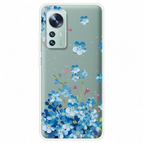 Mobilcover Xiaomi 12 / 12X Buket Blå Blomster