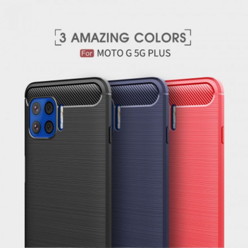 Cover Moto G 5G Plus Børstet Kulfiber