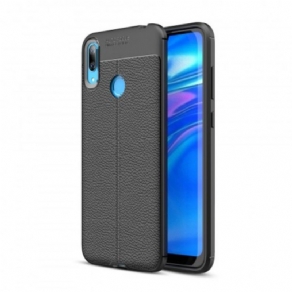 Cover Huawei Y7 2019 Dobbelt Linje Litchi Læder Effekt