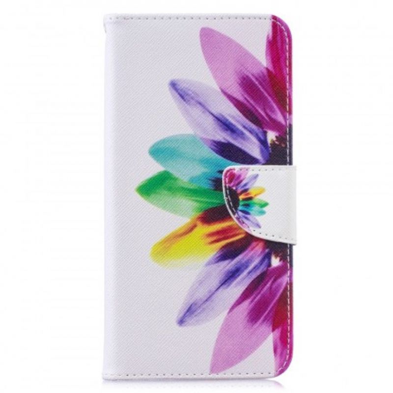 Flip Cover Huawei Y7 2019 Akvarelblomst