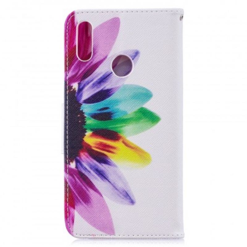 Flip Cover Huawei Y7 2019 Akvarelblomst