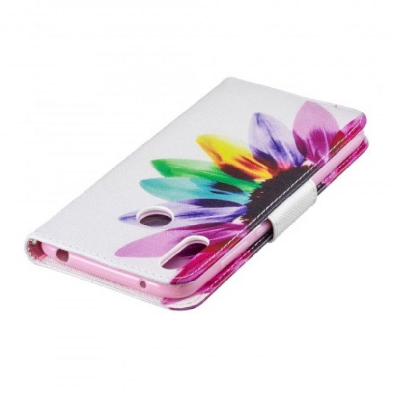 Flip Cover Huawei Y7 2019 Akvarelblomst