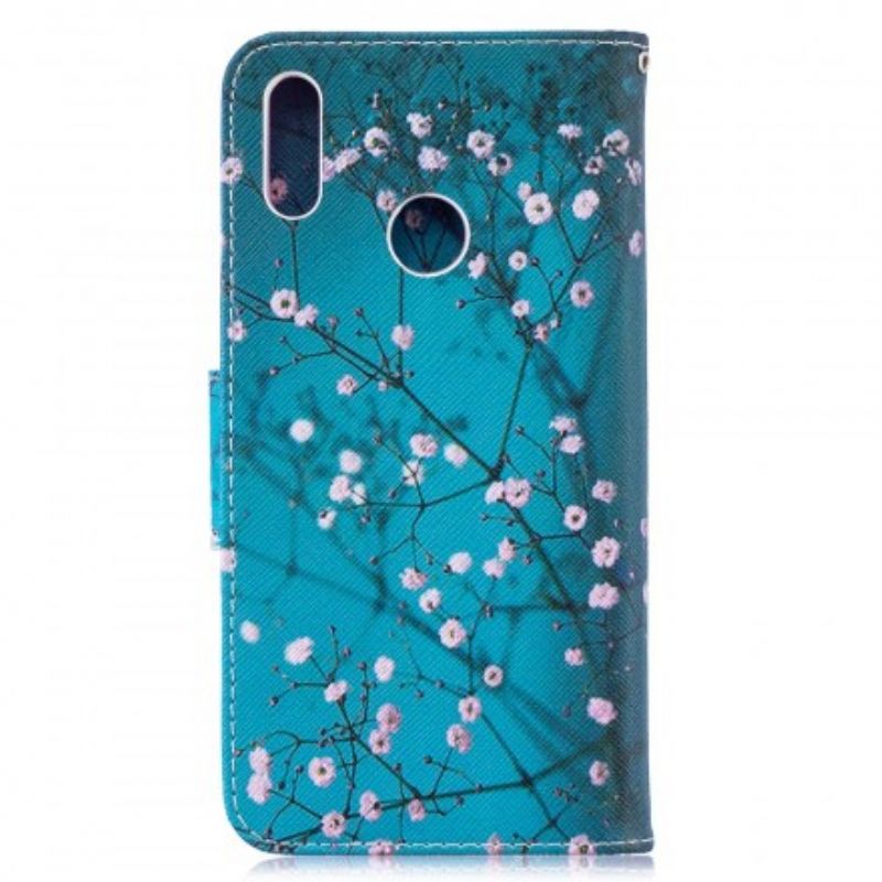 Flip Cover Huawei Y7 2019 Blomstrende Træ