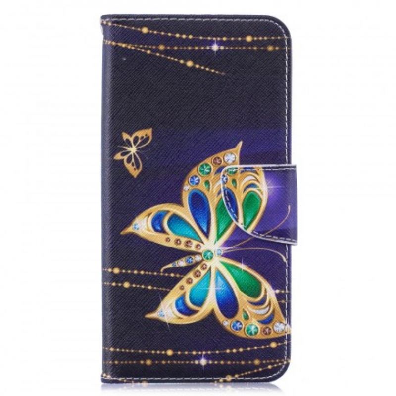 Flip Cover Huawei Y7 2019 Magisk Sommerfugl