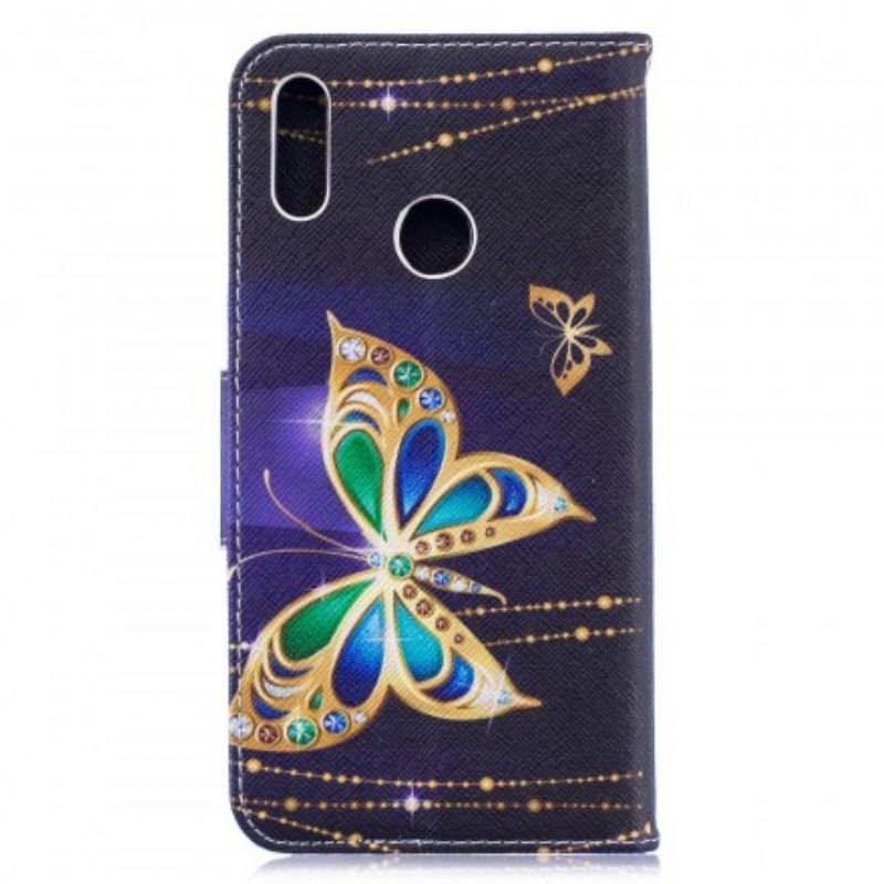 Flip Cover Huawei Y7 2019 Magisk Sommerfugl