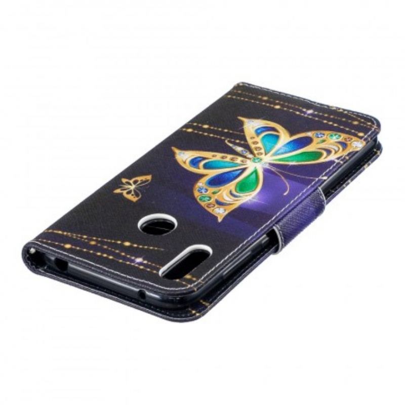 Flip Cover Huawei Y7 2019 Magisk Sommerfugl