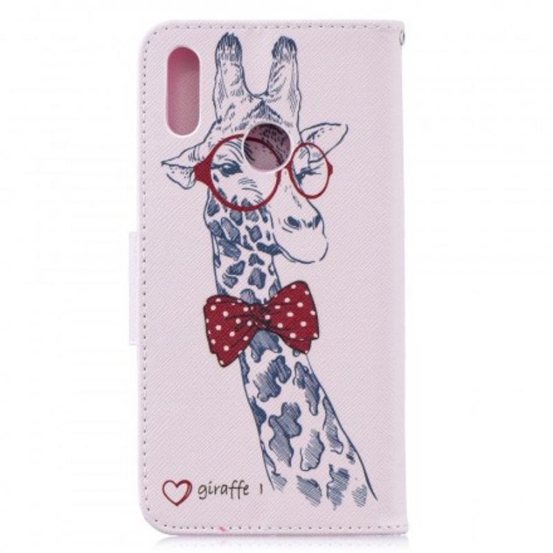 Flip Cover Huawei Y7 2019 Nørdet Giraf