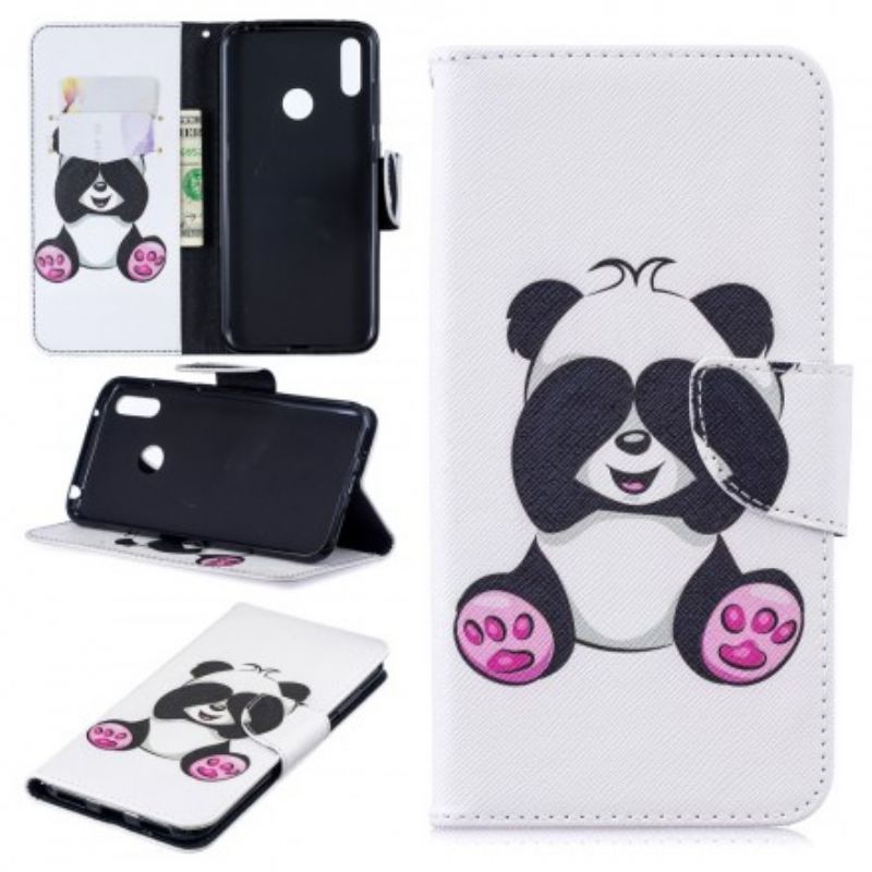 Flip Cover Huawei Y7 2019 Panda Sjov