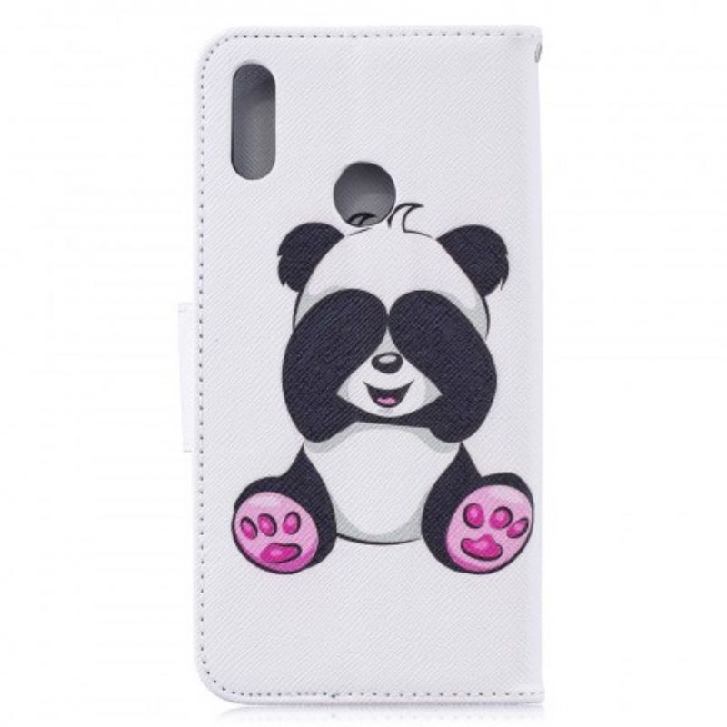 Flip Cover Huawei Y7 2019 Panda Sjov