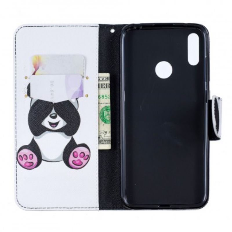 Flip Cover Huawei Y7 2019 Panda Sjov