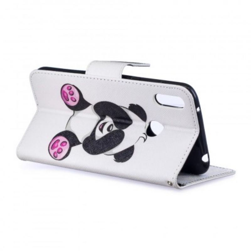 Flip Cover Huawei Y7 2019 Panda Sjov