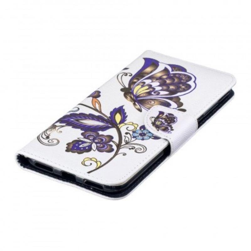 Flip Cover Huawei Y7 2019 Sommerfugletatovering