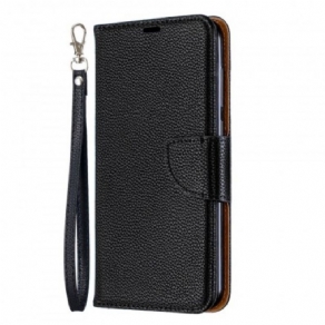 Læder Cover Huawei Y7 2019 Flip Cover Litchi Flap Skrå