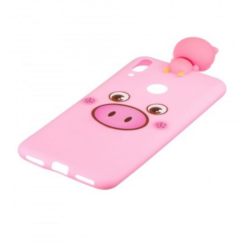 Mobilcover Huawei Y7 2019 Funny Pig 3d