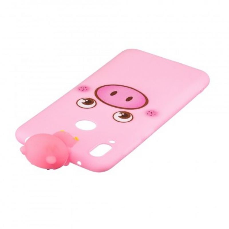 Mobilcover Huawei Y7 2019 Funny Pig 3d