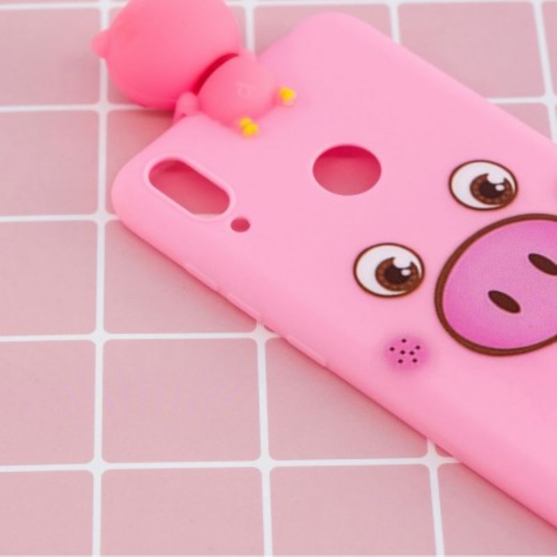 Mobilcover Huawei Y7 2019 Funny Pig 3d