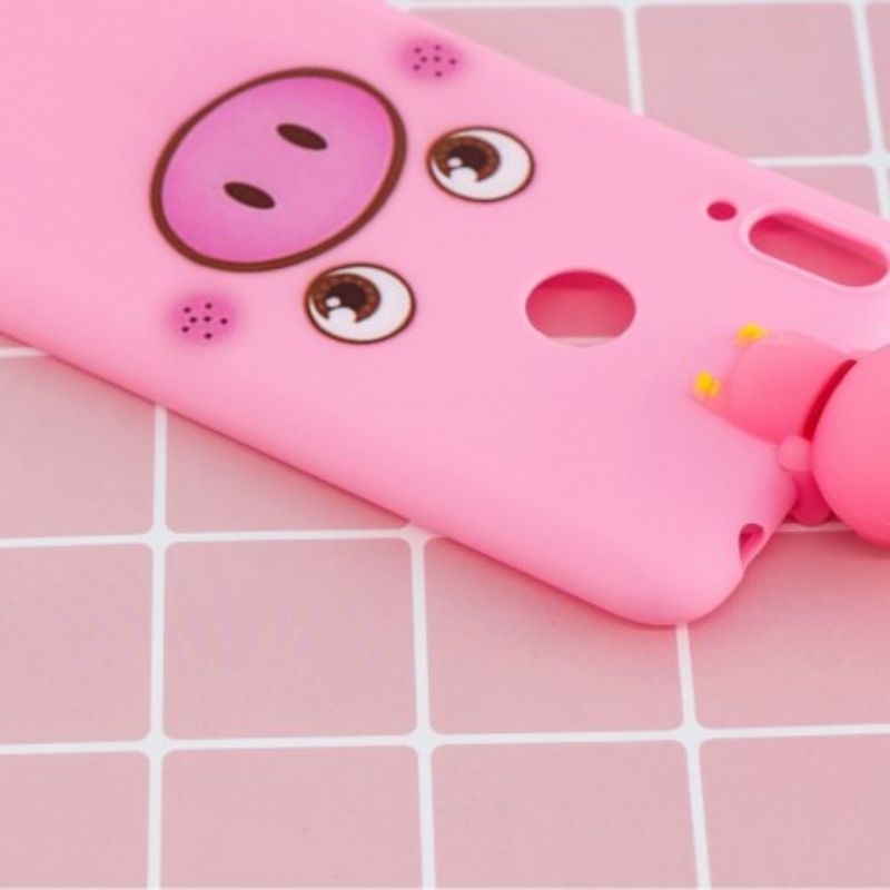 Mobilcover Huawei Y7 2019 Funny Pig 3d