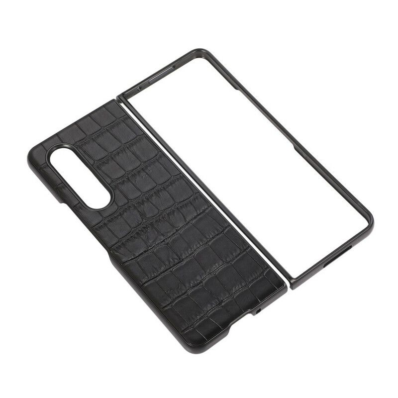 Cover Samsung Galaxy Z Fold 3 5G Ægte Krokodillelæder