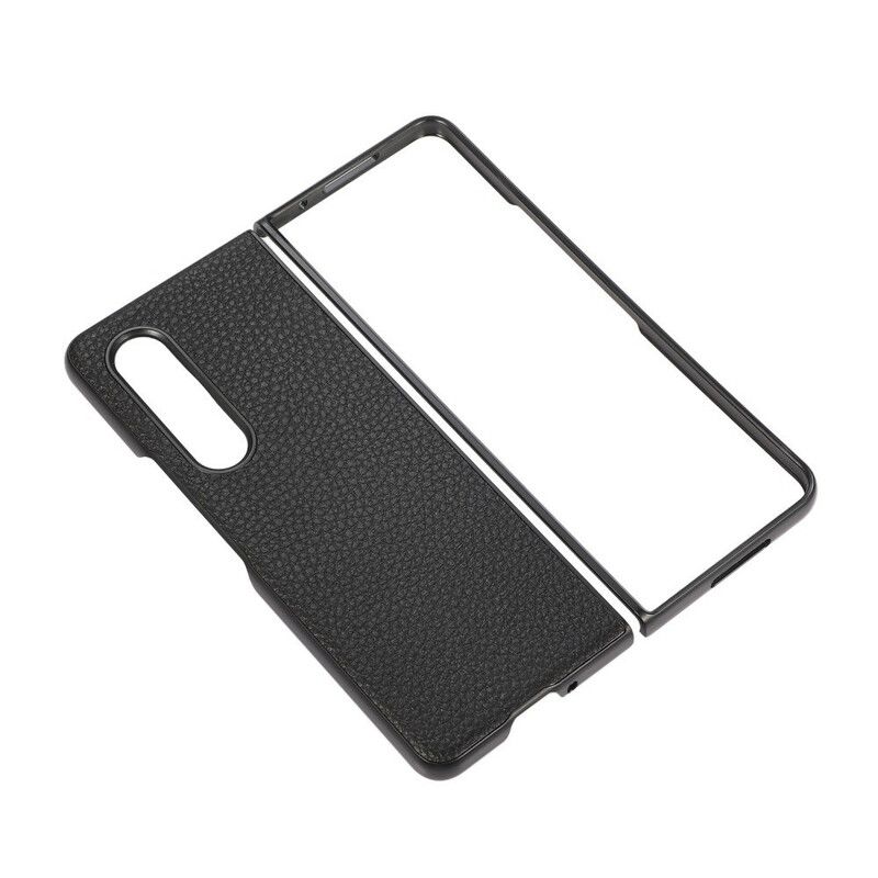 Cover Samsung Galaxy Z Fold 3 5G Ægte Litchi-læder