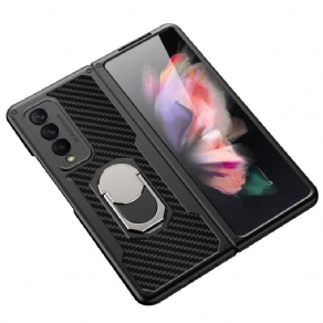 Cover Samsung Galaxy Z Fold 3 5G Carbon Fiber Ring-support Gkk