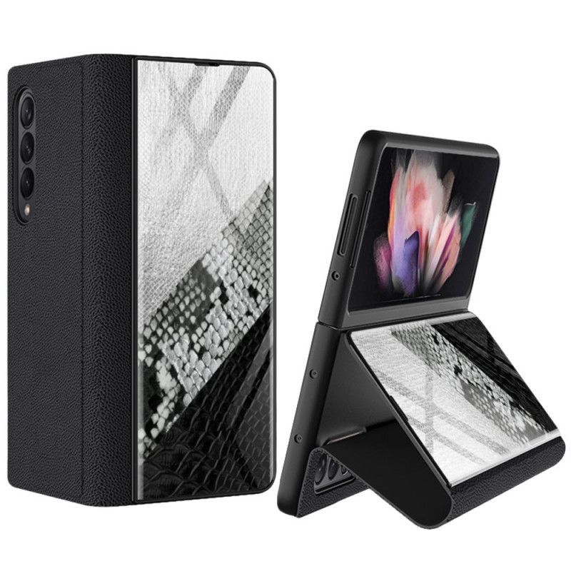 Cover Samsung Galaxy Z Fold 3 5G Flip Cover Slange Hærdet Glas